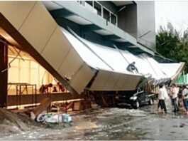 Kapolsek Siantar Timur Cek Robohnya Kanovi Suzuya Merdeka Mall