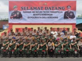 Pangdam I/BB Mayjen TNI Rio Firdianto Beserta Rombongan Silaturahmi ke Mako Polresta Deliserdang