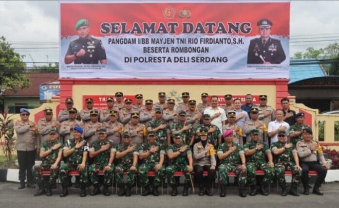 Pangdam I/BB Mayjen TNI Rio Firdianto Beserta Rombongan Silaturahmi ke Mako Polresta Deliserdang