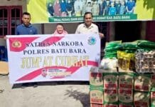 Jumat Curhat, Satres Narkoba Polres Batubara Berbagi Kepada Panti Asuhan