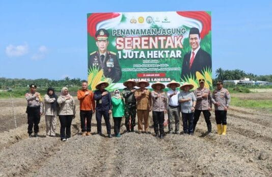 Kapolres Langsa Pimpin Penanaman Jagung Serentak