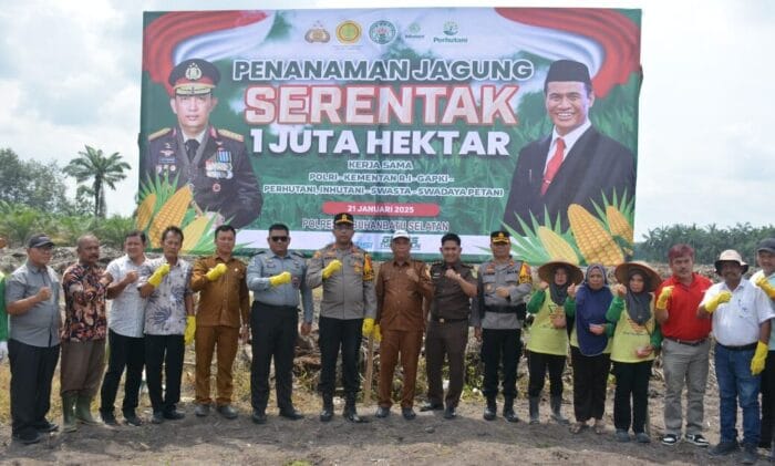 Polres Labusel Gelar Penanaman Jagung Serentak Secara Nasional di Torgamba