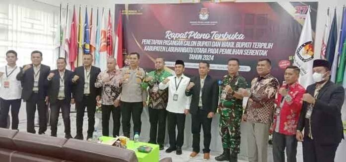 Polres Labuhanbatu Amankan Rapat Pleno Terbuka Penetapan Cabup/Cawabup Labura Terpilih