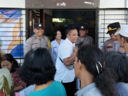 Polsek Siantar Selatan Amankan Pembagian Bantuan Pangan Beras 2025 di Kelurahan Aek Nauli