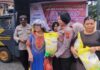 Polsek Siantar Utara Gelar Gerakan Pangan Murah, Beras SPHP 150 Sak Habis Terjual