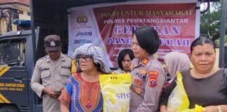 Polsek Siantar Utara Gelar Gerakan Pangan Murah, Beras SPHP 150 Sak Habis Terjual