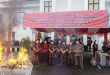 Polres Pematangsiantar Hadiri Pemusnahan Barang Bukti di Kejari Pematangsiantar