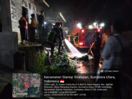 Satu Unit Rumah Warga Perumahan Renif Sejahtera Komplek BTN Nyaris Terbakar