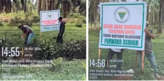 Plang Milik Forwaka Asahan Dirusak OTK, Pengurus Lapor Polisi
