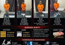Satresnarkoba Polres Karo Bongkar 4 Kasus Narkotika