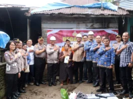 Kapolres Simalungun Gelar Bedah Rumah di Jalan Asahan