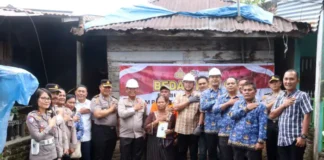 Kapolres Simalungun Gelar Bedah Rumah di Jalan Asahan