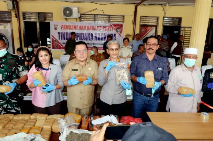 Polres Pematangsiantar Gelar Pemusnahan Barang Bukti Narkotika Polres Pematangsiantar Gelar Pemusnahan Barang Bukti Narkotika