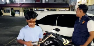 Polres Pematangsiantar Amankan Enam Sepeda Motor Knalpot Brong