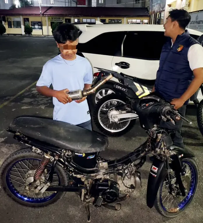 Polres Pematangsiantar Amankan Enam Sepeda Motor Knalpot Brong