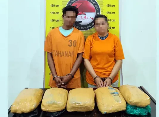 Satresnarkoba Polres Tapsel Gagalkan Peredaran Ganja 5 Kilogram
