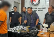Satresnarkoba Polrestabes Medan Gerebek Gudang Bandar Narkoba Lintas Provinsi